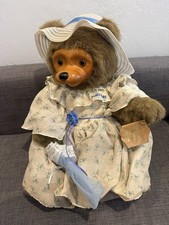 Vintage 1987 Robert Raikes “Miss Melony” Plush Wooden Face Bear Limited Edition picture