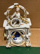 ANTIQUE C19TH GERMAN CHINA FAIRING - TRINKET BOX - CHINESE HOOP ROLLING picture