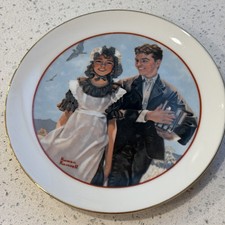 Vintage 1982 Norman Rockwell Teenager Love Plate picture