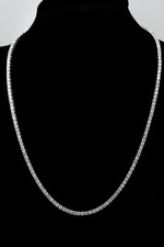 14k White Gold Round Natural Diamond Tennis Necklace VVS 7.07ctw GIA Auth WOW picture