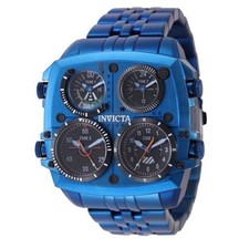 🔥NEW🔥Invicta Aviator ZULU 4 TIME Zone Pilot Men’s 50mm Blue 50655 picture