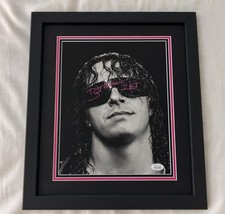 Bret Hart signed framed photo fiterman sports JSA coa WWE WWF 17x20 Hitman picture