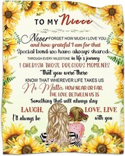 Personalized Birthday Gifts for Niece from Aunt Christmas Fleece Blanket Gift picture