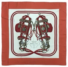 HERMES Scarf EGA BRIDES de GALA Carre 90 Silk 100%  Multicolor/HE7102. Authentic picture