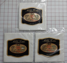 Lot 3 MCG Textiles 100% Belgium Linen 32 count 20x27” Cross Stitch Fabric Oyster picture