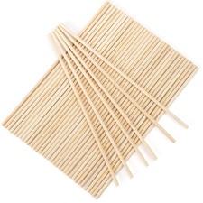 50Pcs Wooden Dowel Rods 1/4 x 12 Inch Wood Sticks for Crafts, Precut Wooden... picture