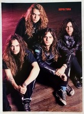 SEPULTURA~ORIG 1991 POSTER~FULL PAGE PRINT MAGAZINE PINUP CLIPPING~MAX CAVALERA picture