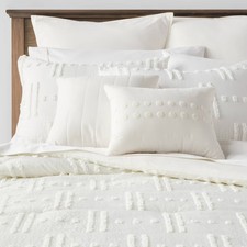 Tufted Broken Stripe Comforter Set Threshold OEKO-TEX Certified picture
