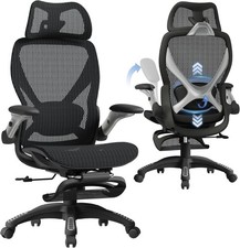 ELABEST X100 Ergonomic Mesh Chair Footrest 5D Arms 300lbs picture