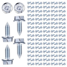 100 Pcs License Plate Screws 6Mm X 16Mm Slotted Hex Head License Plate picture