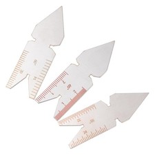 3pcs Stainless Steel Fishtail Center Gauge Screw Thread Lathe Cutting Tool, T... picture