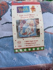 Vintage Winnie The Pooh Frosty & Pooh Including Piglet 100% Acrylic 50x60 Throw  picture