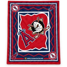 LOS ANGELES anaheim ANGELS X nhl DUCKS BLANKET sga 9/18/26 picture