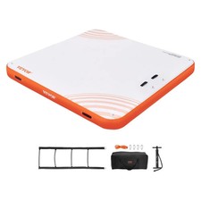 VEVOR 10x10FT Inflatable Floating Dock Platform Non-Slip w/ Ladder & Bag picture