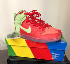 Nike SB Dunk High Pro QS Skate Shoes University Red/Spinach Green US 11 picture