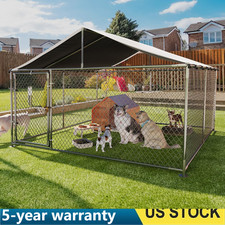 Large Dog Kennel Outdoor with Roof Heavy Duty Dog Enclosure Outside Pet Fence picture