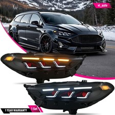 Upgraded Red Devil Eye LED Headlights For Ford Fusion 2017-2021 Head Lamps 1Set picture