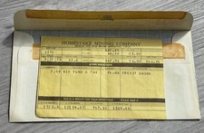 Vintage 1979 Homestake Mining Co Pay Stub Lead SD Gold Mine Payroll Ephemera picture