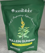 AcentialLabs Mullein 50:1 Extract Gummies 2000mg Lung & Respiratory Support 60ct picture