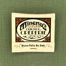 Minervas Corner Creperie Sioux Falls South Dakota Rare Vintage Matchbook picture