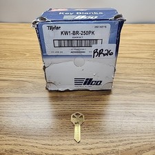 Kaba Ilco KW1-BR-250PK Taylor Pack of 240 Kwikset KW1 Key Blank Brass Finish picture