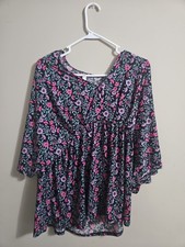 Dear Scarlett Multicolor Stretchy Blouse Top Size S picture