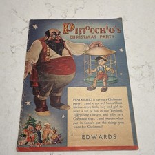 RARE 1939 Disney Pinocchio Christmas Party Booklet Mickey Donald Cameos COMPLETE picture