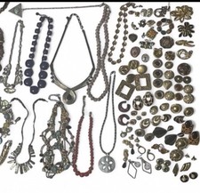Vintage Estate Jewelry Lot 80 Pc - 925, Turquoise, Gold Silver Tone Some Signed picture