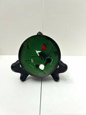 Vintage Enamel on Copper Dish 2.75” Green Abstract MCM Mid Century Art picture