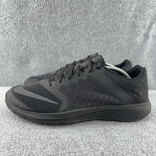 Nike FS Lite Run 3 Mens Size 11.5 Triple Black Athletic Running Shoes Sneakers picture
