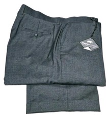 Pronto Uomo Mens Dress Pant Gray Wool Plain Front All Seasons-(40×31)  NWT picture