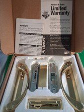 Andersen Newbury 2 Panel Gliding Door Hardware Set - Bright Brass NOS in Box picture
