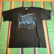 Vintage 1993 Carolina Panthers Salem sportswear T-Shirt Mens XL Black NFL Club picture
