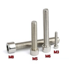 10/20/50/100x M3 M5 M6 M8 Allen Hex Socket Cap Head Screws Bolts Stainless Steel picture