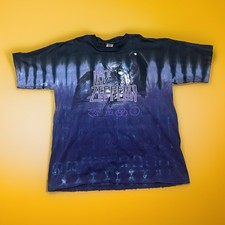 VTG USA Liquid Blue 90’s Led Zeppelin Tie Dye Shirt (XL) Icarus Angel Rock Band picture