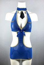 Fredrick's Of Hollywood Flight Attendant Mile High Lingerie S/M Blue Costume NEW picture
