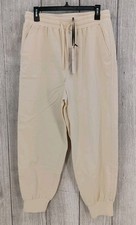 Varley Celita Pant Woman's XL Ivory Soft Twill Slim Fit Jersey Waistband 27.5