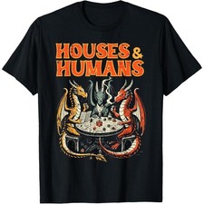Gaming Houses Humans Funny Rpg Parody Gamer Men  T-Shirt picture