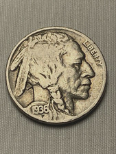 1936 Buffalo Nickel No Mint Mark picture
