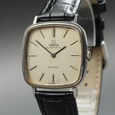 Vintage 1973 OMEGA DeVille Cal.711 24J Square Silver Automatic 31mm Men Watch picture