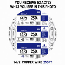 14/2 romex copper wire 250ft roll for electricians, contractors, builders. picture