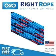 Arborist Climbing Line Rope 24-Strand 11.7mm Blue Moon Yale XTC-24 6200# tensile picture