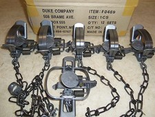 6 Duke #1 Coil Spring Traps 0469 Nuisance Raccoon Mink Muskrat Trapping 4