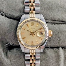 Rolex Ladies Date Two Tone  26 mm Champagne Dial SERVICED picture