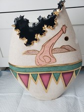 Sharon Penn  Rare Southwest Pottery Vase 22k Gold Accent, Signed. picture