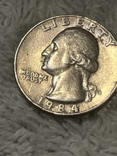 1984 QUARTER DDO P MINT MARK ERROR 7 United States Of America Error On Reverse picture