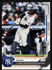 Ben Rice 2026 MLB Topps NOW Card 708 Presale New York Yankees picture