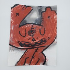  Rusty cat original Graffiti Cat painting on paper by NY graffiti artist PUKE picture
