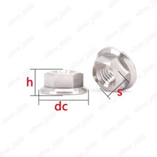 PVD Color Titanium GR5 Hex Flange Nuts Non-Serrated Lock Nuts M5 M6 M8 M10 M12 picture
