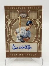 DON MATTINGLY NY YANKEES 2025 LEAF LUMBER DUAL BAT SIGNATURE STICKS AUTO /30 MVP picture